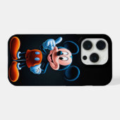 ネオンスタイルのかわいいネズミ iPhoneケース (裏面横)