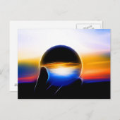 ネオンスタイルのガラス球 ポストカード (正面/裏面)