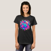 ネオンスタイル花 Tシャツ (正面フル)