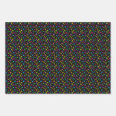 ネオンスターオンブラック ラッピングペーパーシート (正面3)