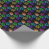 ネオンスターオンブラック ラッピングペーパー (角)