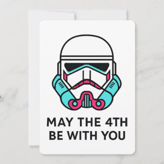 ネオンスターフォーサーズスター・ウォーズの日お祝いポスター 招待状