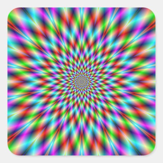 ネオンスター爆破シール スクエアシール (正面)