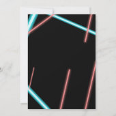 ネオンスター レトロ ユーフォリアスタイル バースデー インビテーション (裏面)