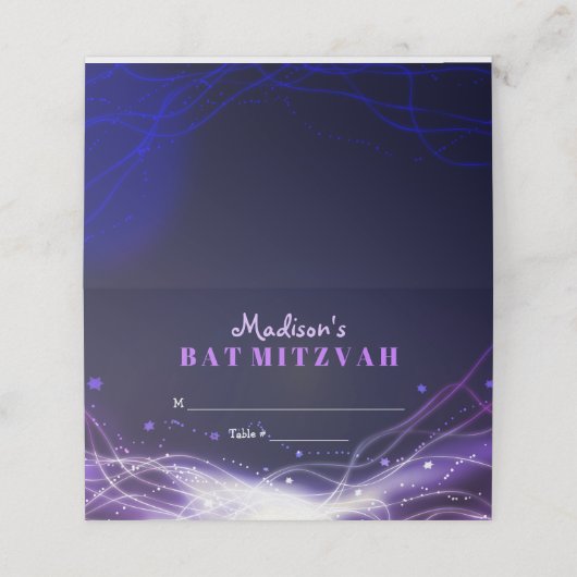 ネオンスタ白熱［赤熱］光を放つーズバルミツワー·シーティングエスコート プレイスカード (外部開封)