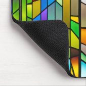 ネオンステンドグラス抽象芸術 マウスパッド (コーナー)