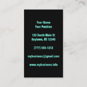 ネオンストライプとカーブ 名刺 (裏面)