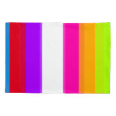 ネオンストライプカラフルズ | 枕カバー (裏面-左)