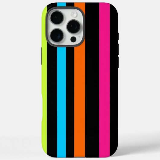 ネオンストライプ柄 Case-Mate iPhoneケース (裏面)