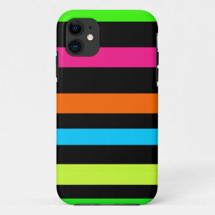 ネオンストライプ柄 iPhone 11 ケース