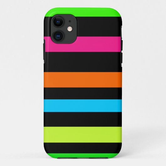 ネオンストライプ柄 Case-Mate iPhoneケース (裏面)