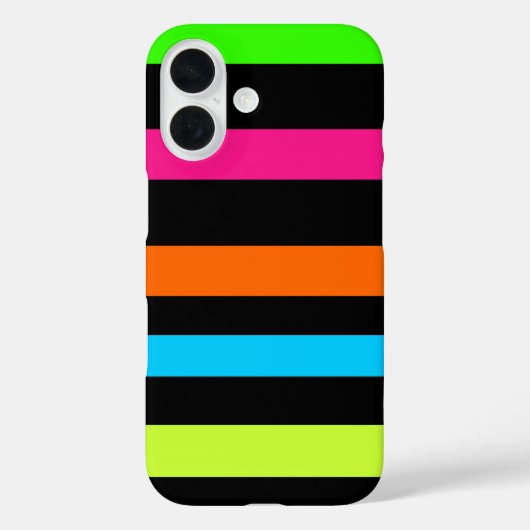 ネオンストライプ柄 Case-Mate iPhoneケース (裏面)