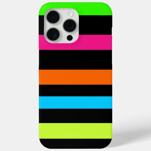ネオンストライプ柄 Case-Mate iPhoneケース (裏面)