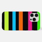 ネオンストライプ柄 iPhoneケース (裏面横)