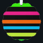 ネオンストライプ オーナメントカード<br><div class="desc">http://www.zazzle.com/dinatemraz*</div>