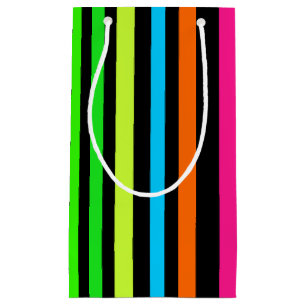 ネオンストライプ スモールペーパーバッグ