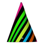 ネオンストライプ パーティーハット (右)