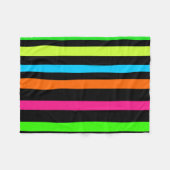 ネオンストライプ フリースブランケット (正面(横))
