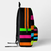 ネオンストライプ プリントバックパック (左)