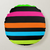 ネオンストライプ ラウンドクッション (正面)