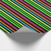 ネオンストライプ ラッピングペーパー (角)