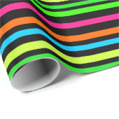 ネオンストライプ ラッピングペーパー (ロールコーナー)
