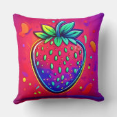 ネオンストロベリポップ・アートのー クッション (裏面)