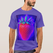 ネオンストロベリー鮮やかルック ユニセックスTシャツ大人用 Tシャツ (正面)