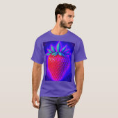 ネオンストロベリー鮮やかルック ユニセックスTシャツ大人用 Tシャツ (正面フル)
