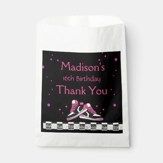 ネオンスニーカー誕生日グリッター フェイバーバッグ (正面)