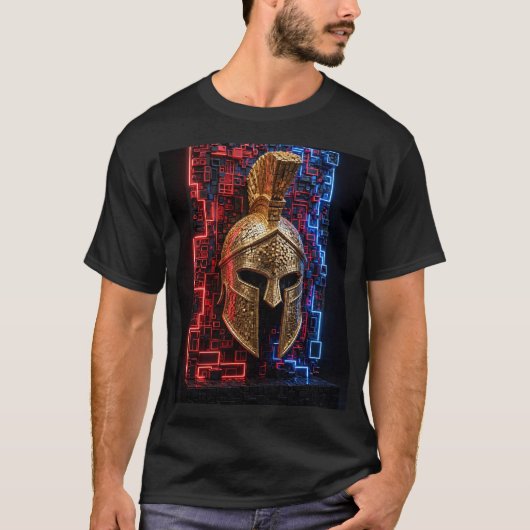 ネオンスパルタンエクストラ3Dモザイクデザイン Tシャツ (正面)