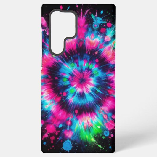 ネオンスプラッシュタイダイの雰囲気 SAMSUNG GALAXYケース (裏面)