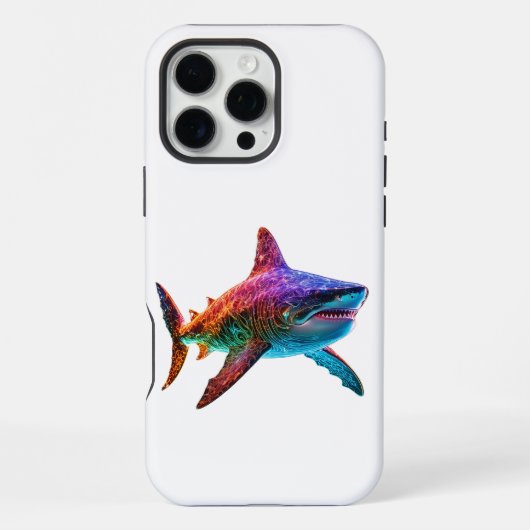ネオンスペクトラムシャーク iPhoneケース (裏面)