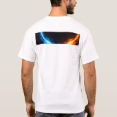 ネオンスポーツカーの炎 Tシャツ (裏面)