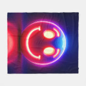 ネオンスマイル：ハッピーグロー フリースブランケット (正面(横))