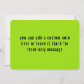ネオンスライムグリーン夏y2kブライドメイド提案 カード (裏面)