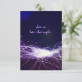 ネオンス白熱［赤熱］光を放つターバルミツワー披露宴パーティーカード 招待状 (スタンド正面)