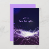 ネオンス白熱［赤熱］光を放つターバルミツワー披露宴パーティーカード 招待状 (正面/裏面)