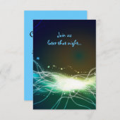 ネオンス白熱［赤熱］光を放つターバー（ユダヤ教の）バル・ミツバーパーティー披露宴カード エンクロージャーカード (正面/裏面)