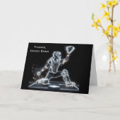 ネオンソフトボール捕手コーチありがとう カード (黄色い花)