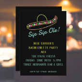 ネオンソンブレロファイナルフィエスタバチェロレッテ 招待状