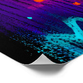 ネオンゾンビ – マンガポップ・アートのアートハロウィーンモンスター ポスター (角)