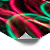 ネオンタイプライターの鍵が閉じる ポスター (角)