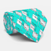 ネオンターコイズの幾何学的パターン。 ネクタイ (ロール)