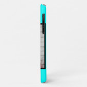 ネオンターコイズの明るいファッショナブルモダントーン Case-Mate iPhoneケース (裏面/左)