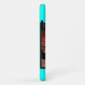 ネオンターコイズの明るいファッショナブルモダントーン Case-Mate iPhoneケース (裏面/右)