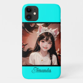 ネオンターコイズの明るいファッショナブルモダントーン iPhone 11 ケース