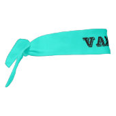 ネオンターコイズブルーパーソナライズされたテニススポーツ タイヘッドバンド (回転270)