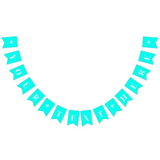 ネオンターコイズ 単色 | オーダーメイド バンティングフラッグ (全)