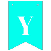 ネオンターコイズ 単色 | オーダーメイド バンティングフラッグ (第2の旗)